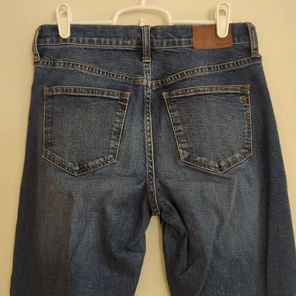 Madewell Cruiser Straight High Waist Denim Jean Ankle Crop Capri - Size 26 - Picture 7 of 12
